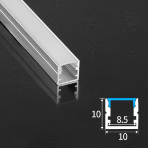 TWILIXO 10 x 10mm Surface Aluminium Profile Light Channel
