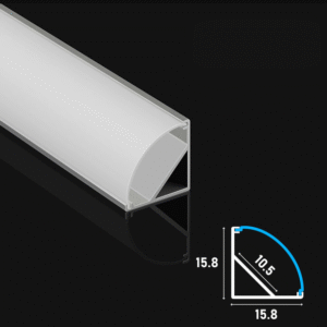 TWILIXO 16 x 16mm Corner Aluminium Profile Light Channel