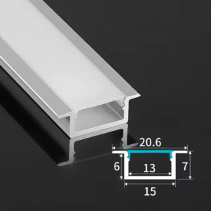 TWILIXO 15 x 6mm Recessed Aluminium Profile Light Channel