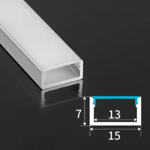 TWILIXO 15 x 7mm Surface Aluminium Profile Light Channel