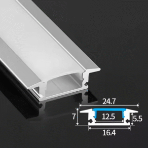 TWILIXO 16.4 x 7mm Recessed Aluminium Profile Light Channel