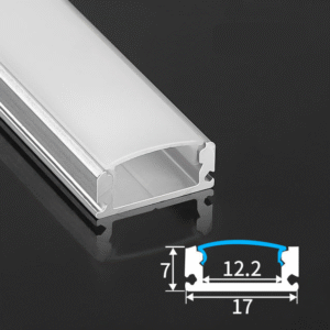 TWILIXO 17 x 7mm Surface Aluminium Profile Light Channel