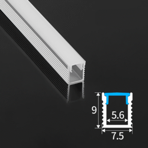 TWILIXO 7.5 x 9mm Surface Aluminium Profile Light Channel